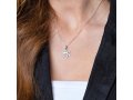 Pendant Necklace with Engraved Star of David and Chai Hebrew Letters  Sterling Silver