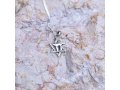 Pendant Necklace with Engraved Star of David and Chai Hebrew Letters  Sterling Silver