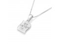 Pendant Necklace with Flag of Israel and Am Yisrael Chai on Reverse  Sterling Silver