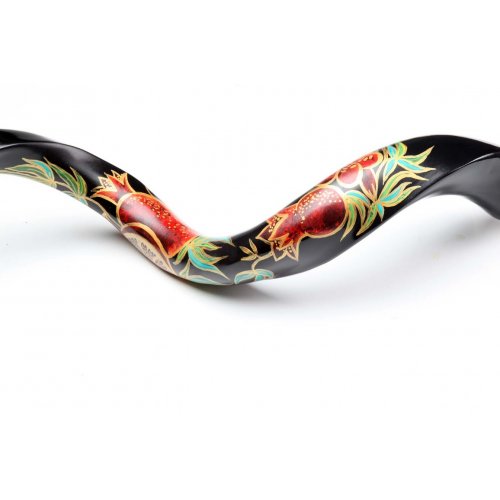 Pomegranate Hand Painted Yemenite Shofar