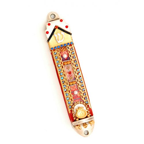 Pomegranate Marrakesh Design Mezuzah Case - Shahaf