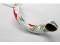 Pomegranate on White Background Hand Painted Yemenite Shofar