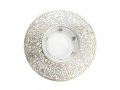 Raised Honey Dish with Cutout Pomegranates and Shanah Tovah, Silver - Yair Emanuel