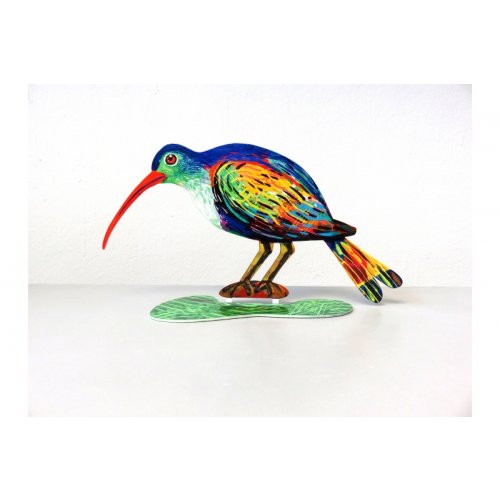 Shy Bird Free Standing Double Sided Steel Sculpture - David Gerstein