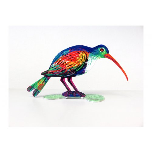 Shy Bird Free Standing Double Sided Steel Sculpture - David Gerstein