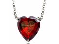 Silver I Love You Heart Zircon Necklace by Nano