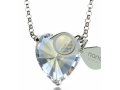 Silver I Love You Heart Zircon Necklace by Nano