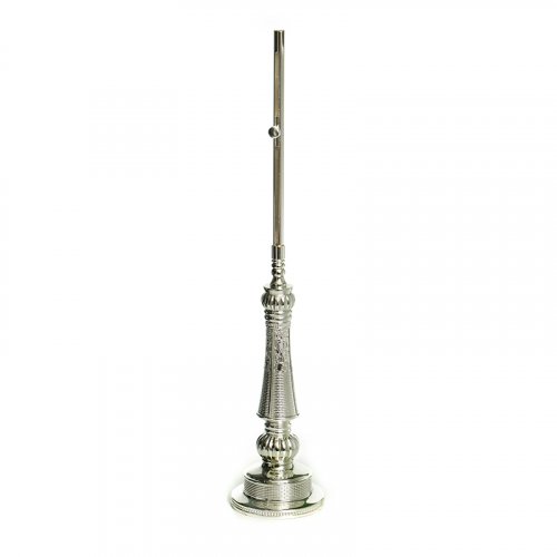 Silver Plated Tall Majestic Wand Candle Lighter for Shabbat - Jerusalem Design