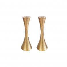 Small Matte Brass Candlesticks - Yair Emanuel