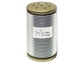 Spiral Design Salt Shaker with Hebrew Plaque, Silver and Gold - Dorit Judaica