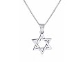 Star of David Necklace Pendant in 925 Sterling Silver