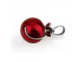 Sterling Silver Pendant Necklace  Red Enamel Pomegranate with Red Garnet Stone