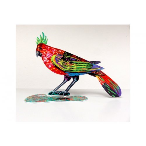 Stylish Bird Free Standing Double Sided Steel Sculpture - Stylish Bird by David Gerstein