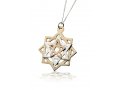 Tikun Hava Kabbalah Pendant Necklace, Three Stars in Gold and Silver - Ha'Ari