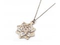 Tikun Hava Kabbalah Pendant Necklace, Three Stars in Gold and Silver - Ha'Ari