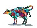 Tikva Cow Free Standing Double Sided Steel Sculpture - David Gerstein