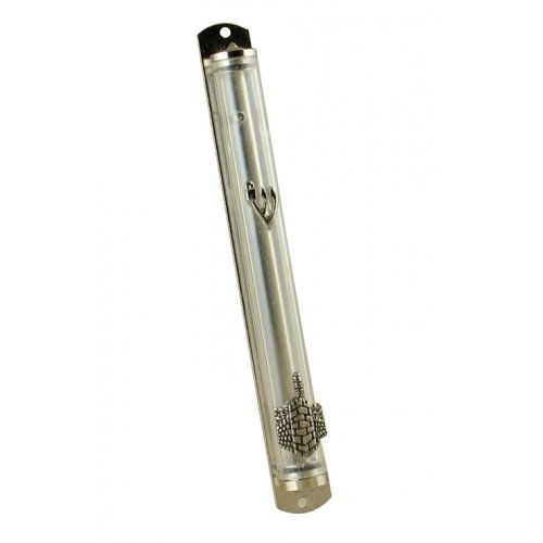 Transparent Tube Jerusalem Mezuzah Case