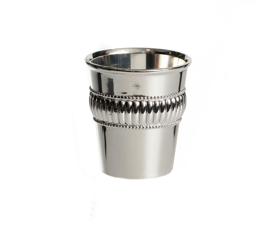 Two Small Kiddush Cups for Junior - Decorative Design - Holds 100 mnl, Reviis
