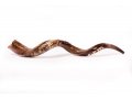 Yemenite Shofar with Hand Sculptured Jerusalem Design